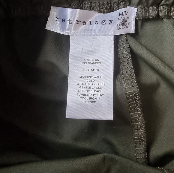 Retrology Olive Green Activewear Pants - Picture 6 of 6